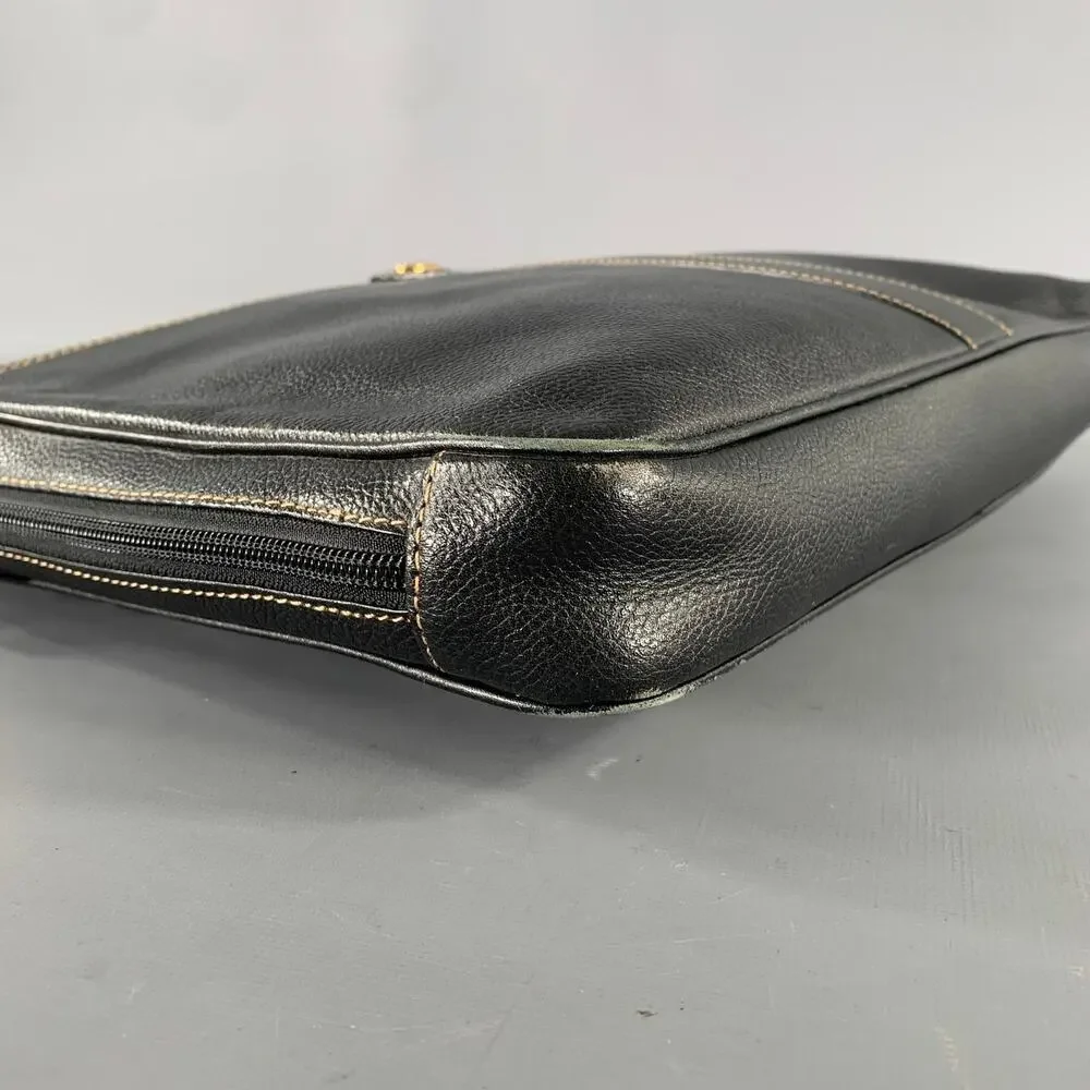 DUNHILL Black Gold Crackled Leather Bags